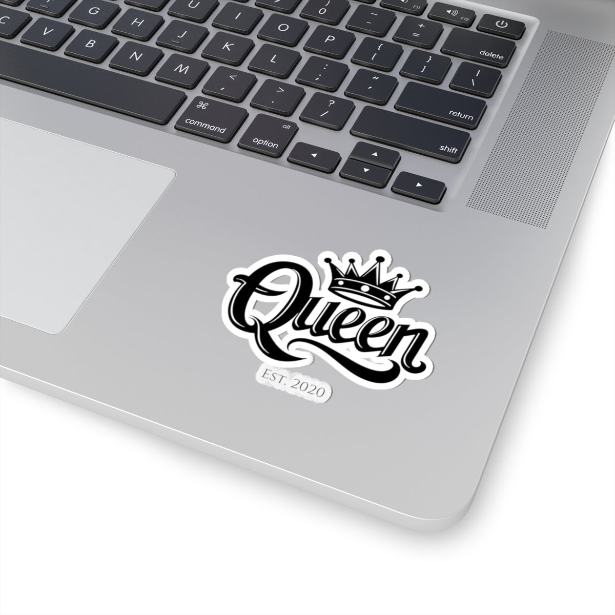 Queen Crown Sticker – “Queen” Script Kiss-Cut Vinyl Sticker