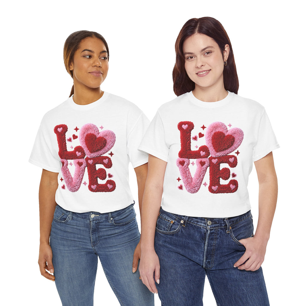 Love Heart Graphic Tee – Cozy Valentine’s Day Love Shirt
