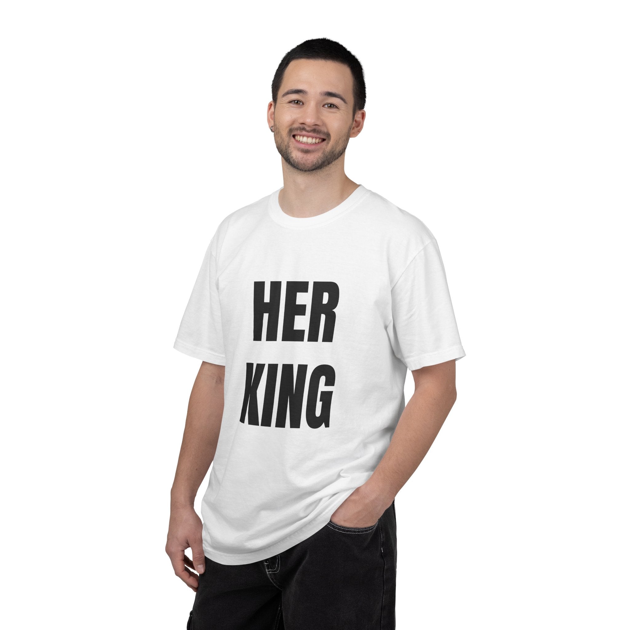 Her King Graphic T-Shirt — Matching Couple Tee for Valentine’s & Anniversary