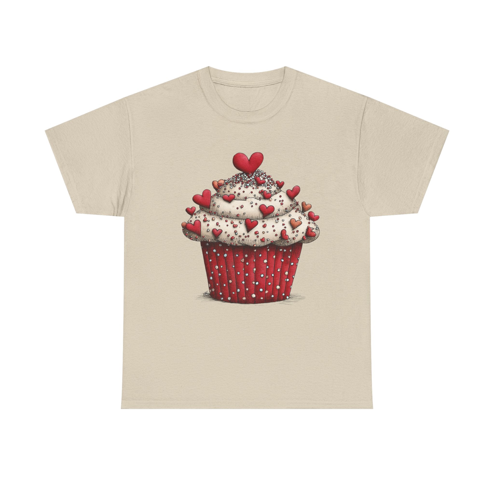 Valentine Cupcake Heart Tee