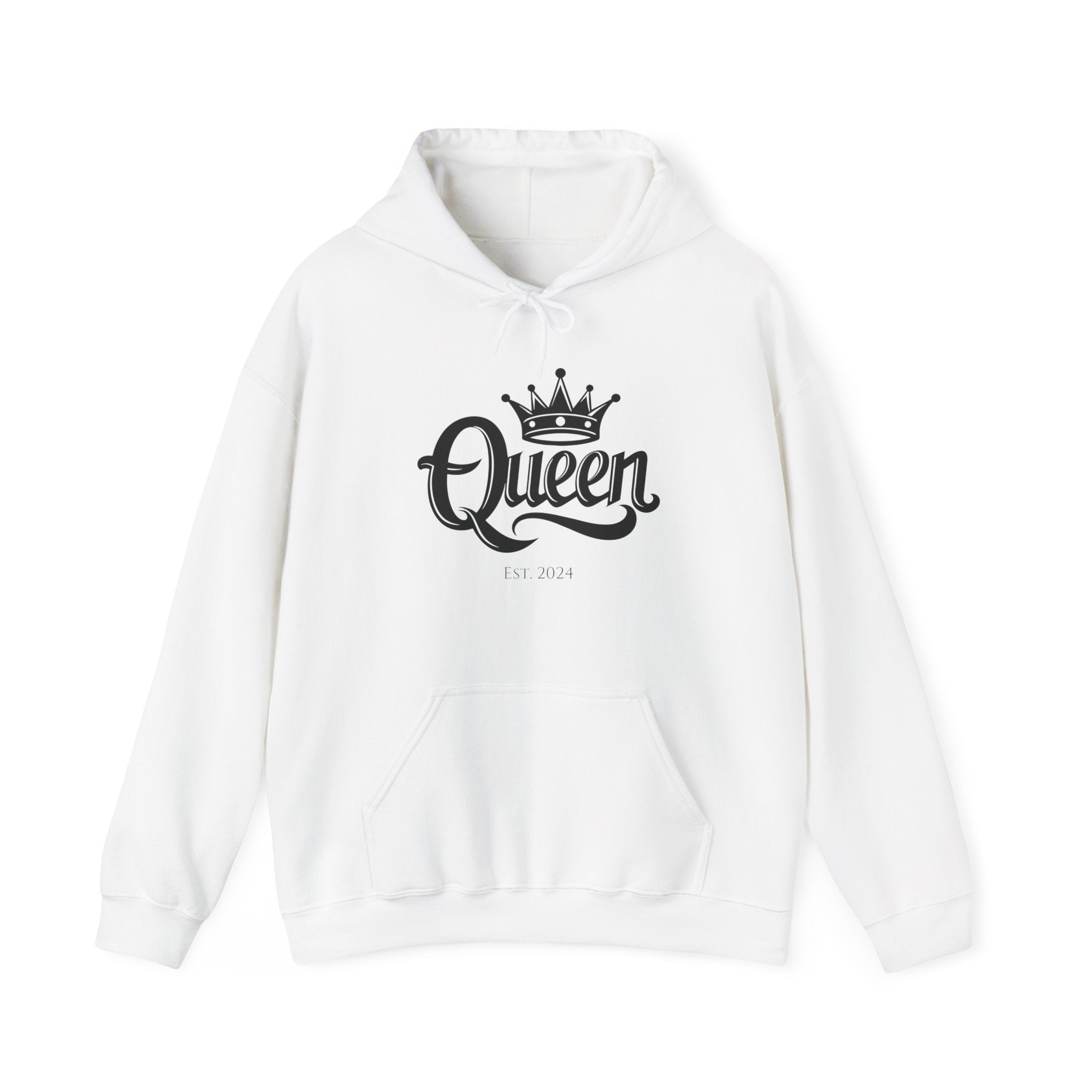 Queen Crown Hoodie – Minimal “Queen” Pullover Sweatshirt