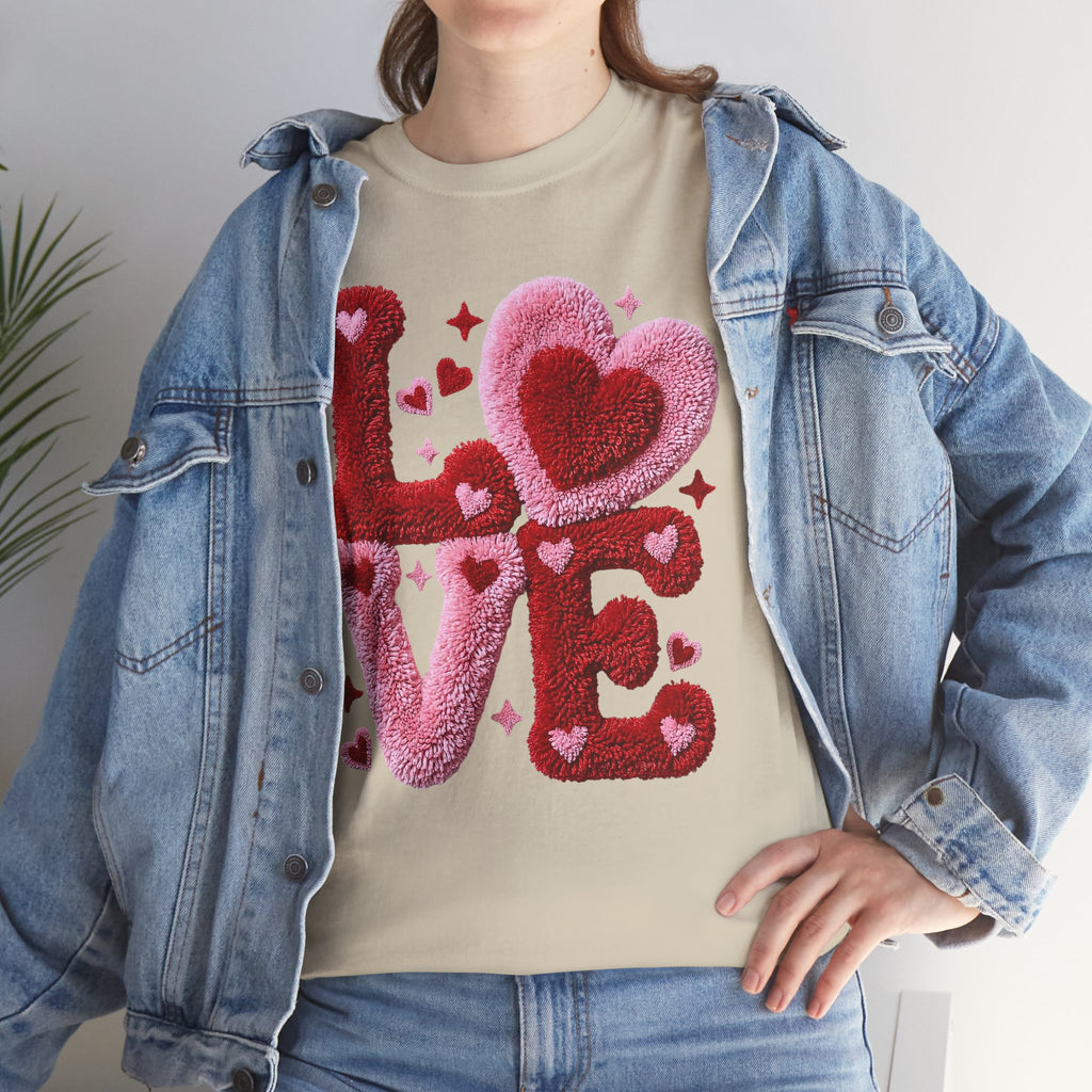 Love Heart Graphic Tee – Cozy Valentine’s Day Love Shirt