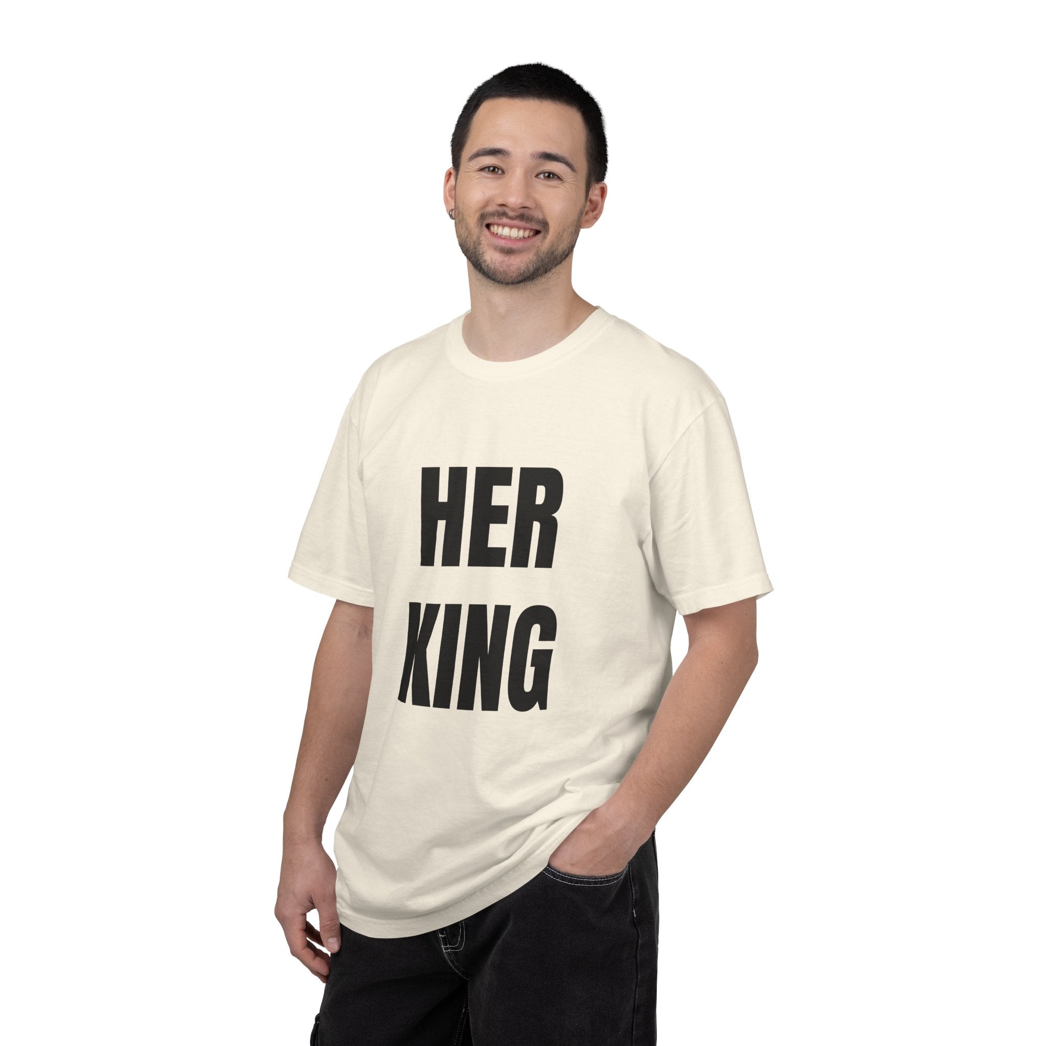 Her King Graphic T-Shirt — Matching Couple Tee for Valentine’s & Anniversary