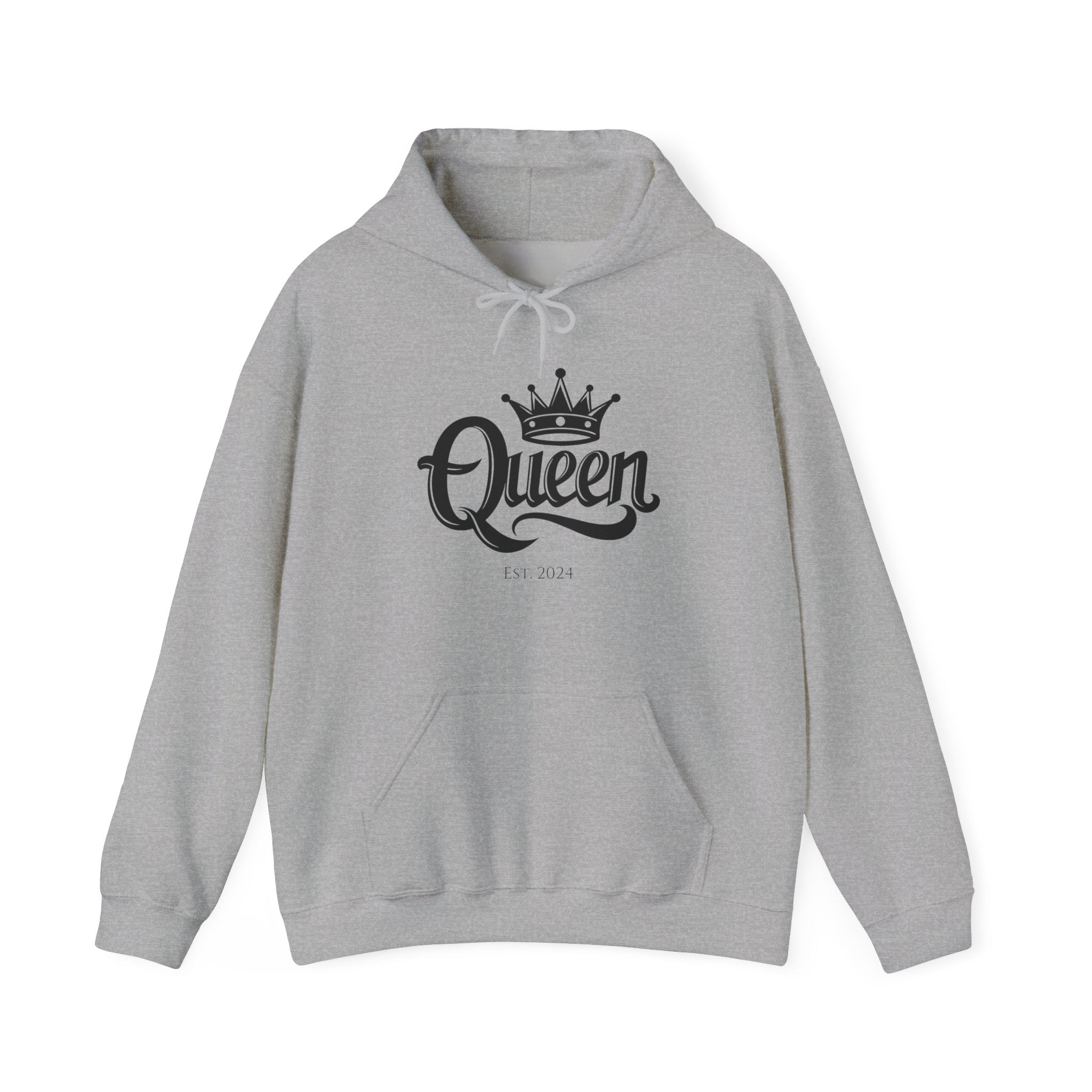 Queen Crown Hoodie – Minimal “Queen” Pullover Sweatshirt