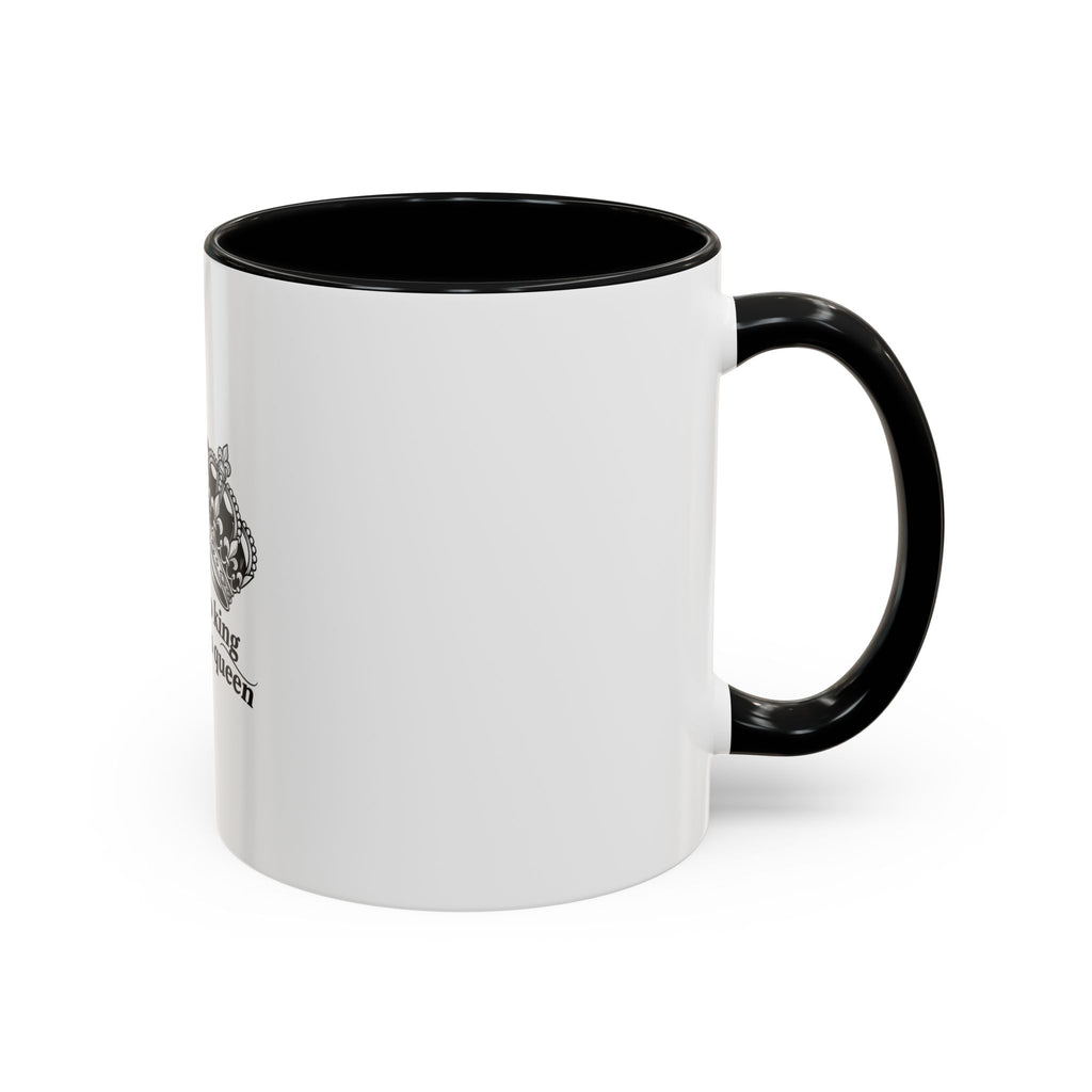 “There’s No King Without His Queen” Crown Couple Coffee Mug