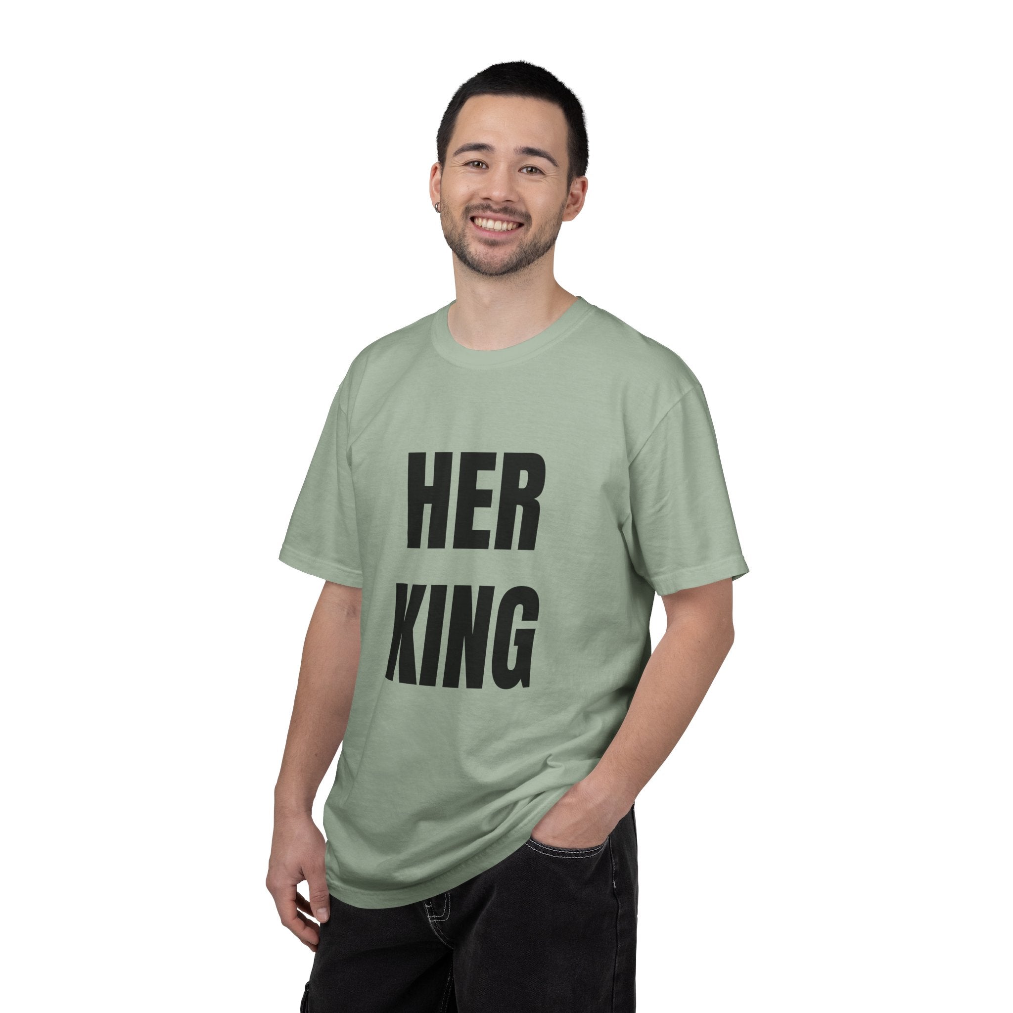 Her King Graphic T-Shirt — Matching Couple Tee for Valentine’s & Anniversary
