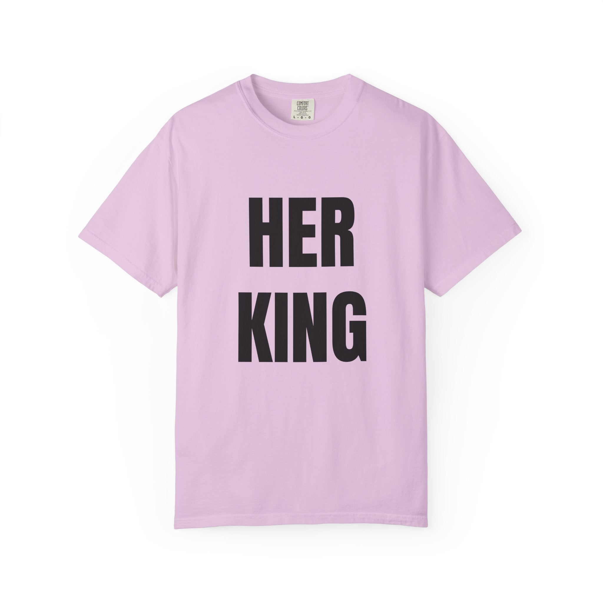 Her King Graphic T-Shirt — Matching Couple Tee for Valentine’s & Anniversary