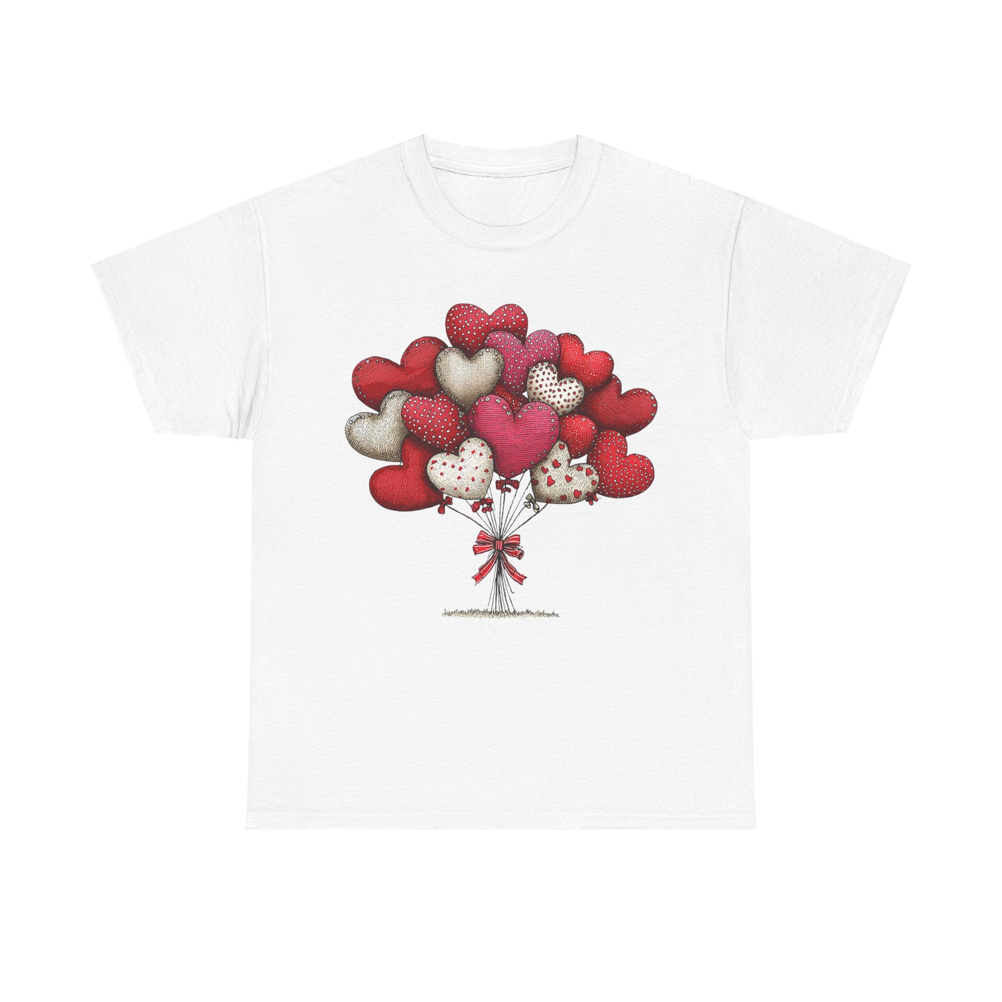 Valentine Heart Balloon Bouquet Tee