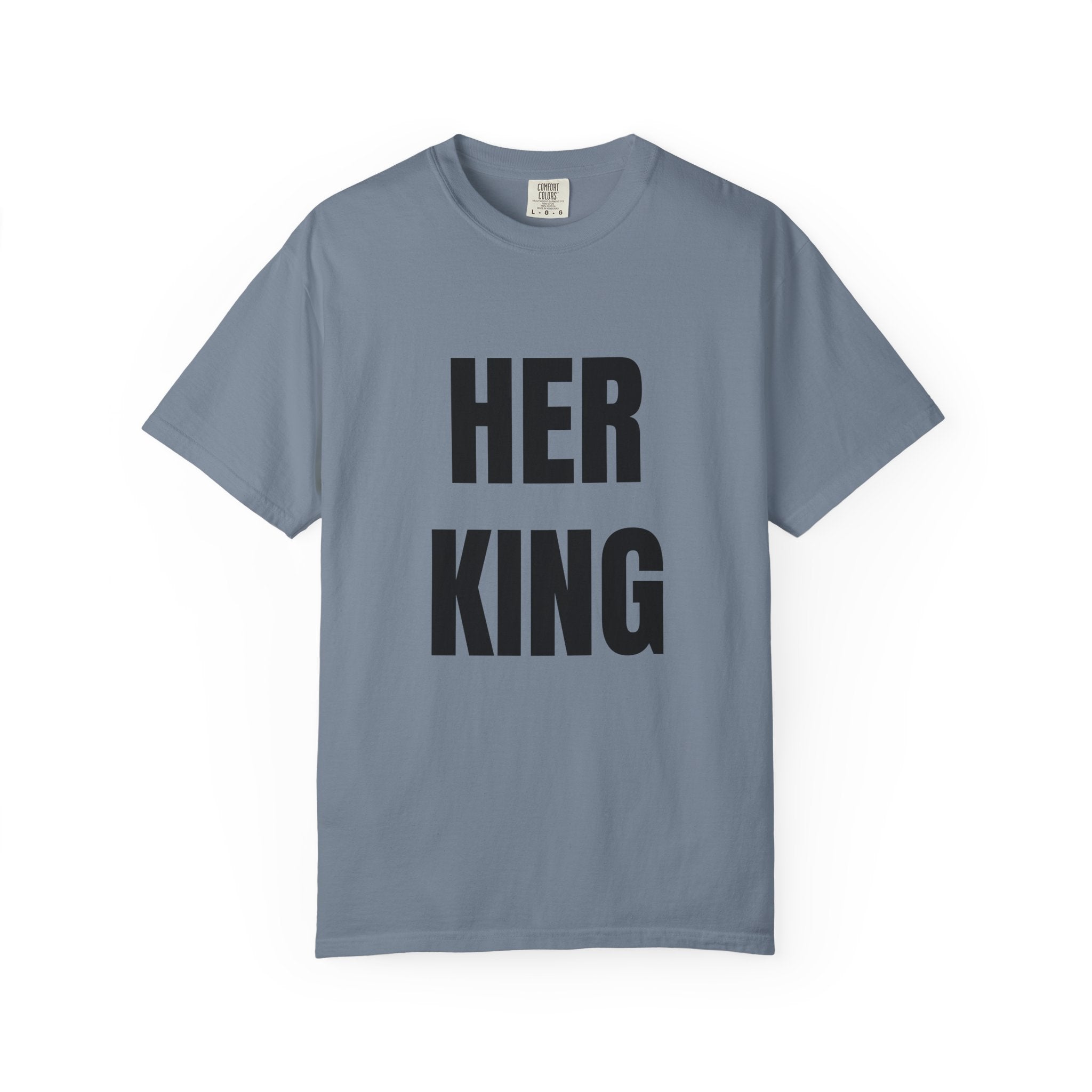 Her King Graphic T-Shirt — Matching Couple Tee for Valentine’s & Anniversary